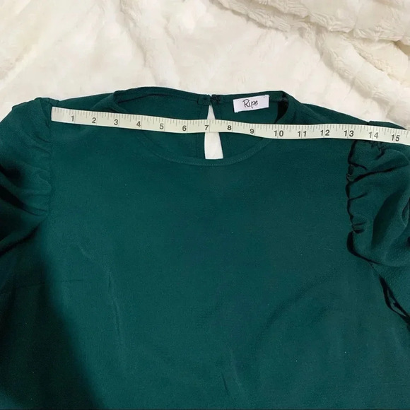 Ripe green dress blouse Sz S/P - Picture 8 of 10